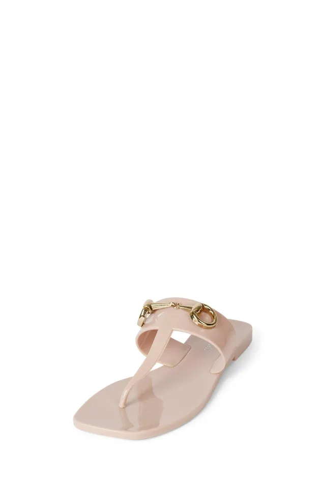 Women Jeffrey Campbell Flat ALILBIT Cream Shiny