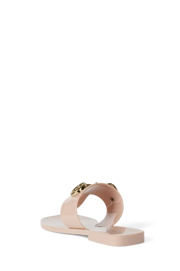 Women Jeffrey Campbell Flat ALILBIT Cream Shiny