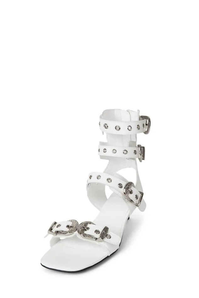 Women Jeffrey Campbell Heel ECLECTICA Black Silver