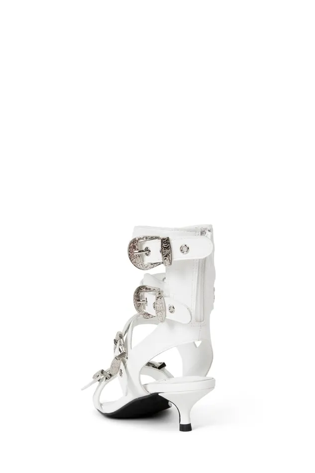 Women Jeffrey Campbell Heel ECLECTICA Black Silver