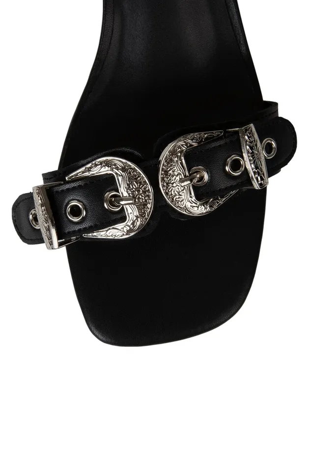 Women Jeffrey Campbell Heel ECLECTICA Black Silver