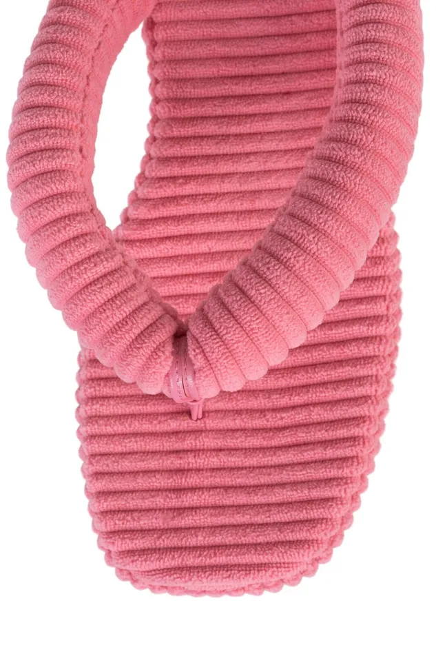 Women Jeffrey Campbell Sandal LUAU2 Pink Stripe Terrycloth