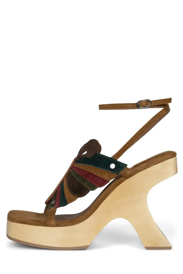 Women Jeffrey Campbell Sandal MORPHO Pink Lilac Suede Multi