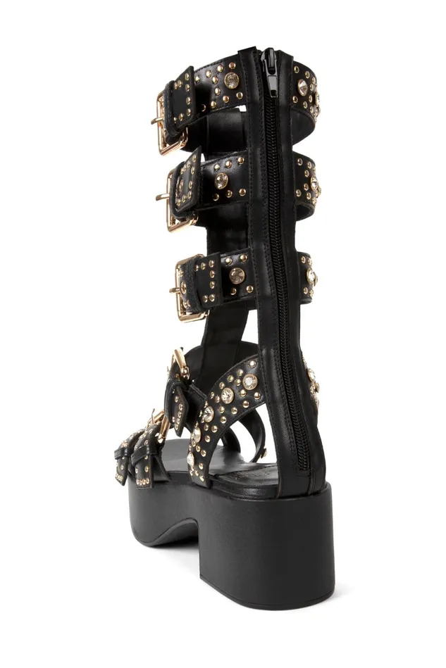 Women Jeffrey Campbell Sandal RAMONES Black Gold