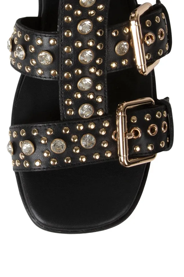 Women Jeffrey Campbell Sandal RAMONES Black Gold