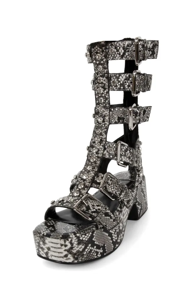 Women Jeffrey Campbell Sandal RAMONES Black Gold