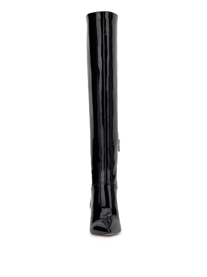 Women Jessica Simpson Boots and Booties Verity Stiletto Boot In Black Patent