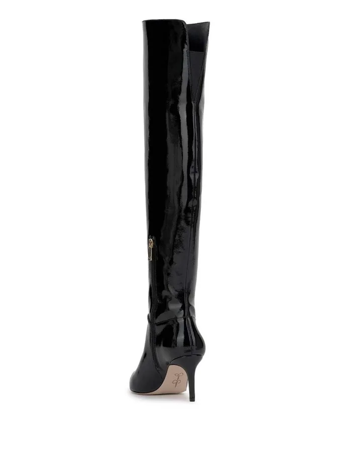 Women Jessica Simpson Boots and Booties Verity Stiletto Boot In Black Patent