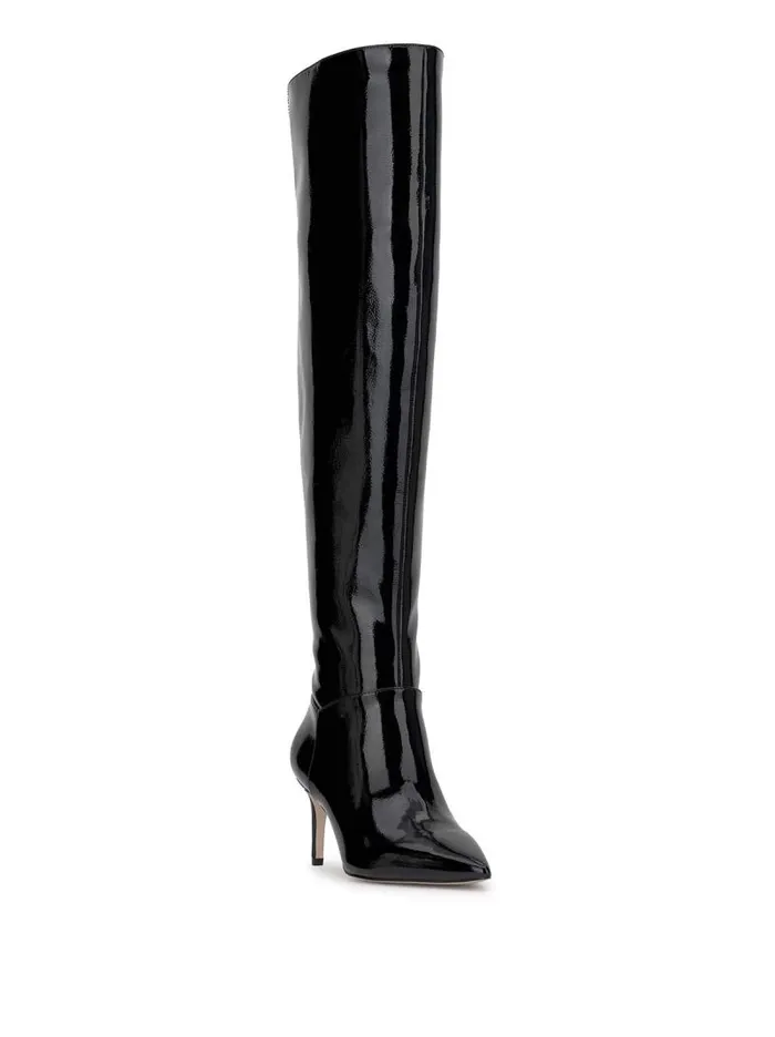 Women Jessica Simpson Boots and Booties Verity Stiletto Boot In Black Patent