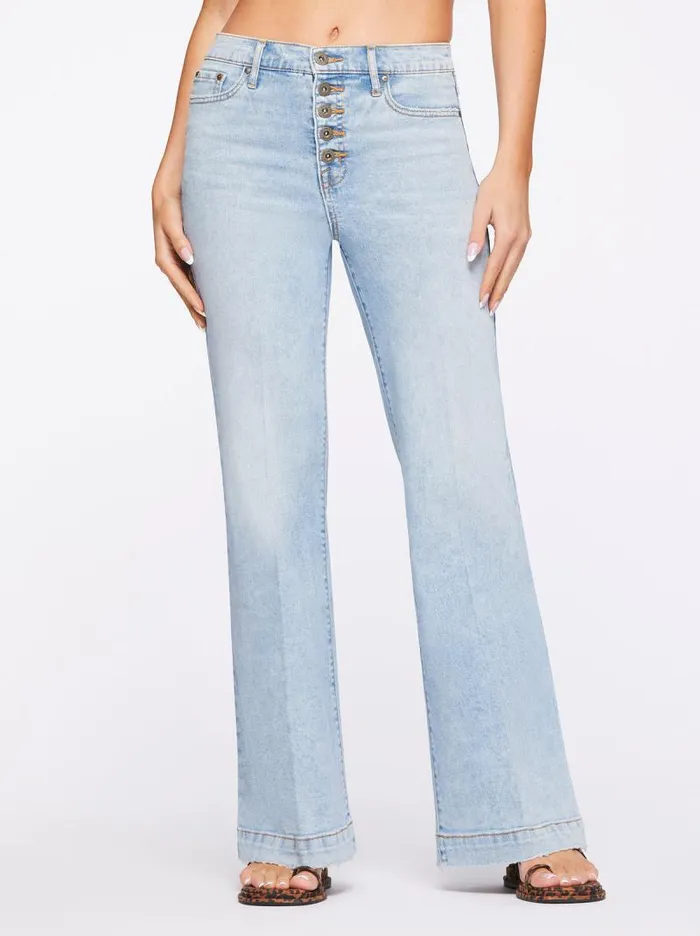Women Jessica Simpson Bottoms True Love Wide Leg Trouser Jeans In Carry On