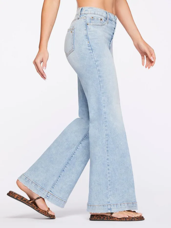 Women Jessica Simpson Bottoms True Love Wide Leg Trouser Jeans In Carry On