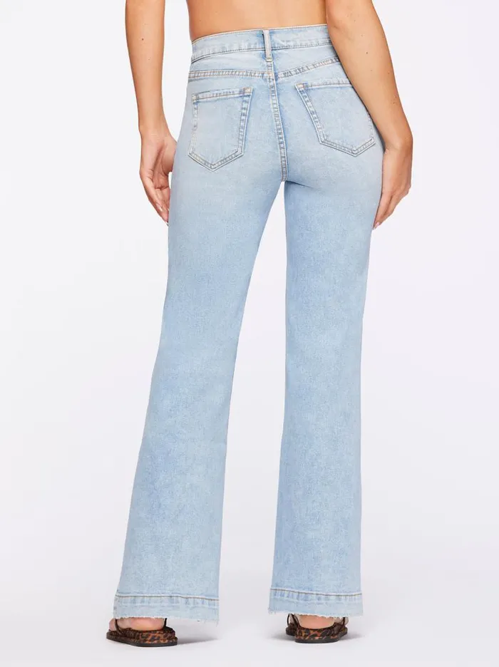 Women Jessica Simpson Bottoms True Love Wide Leg Trouser Jeans In Carry On