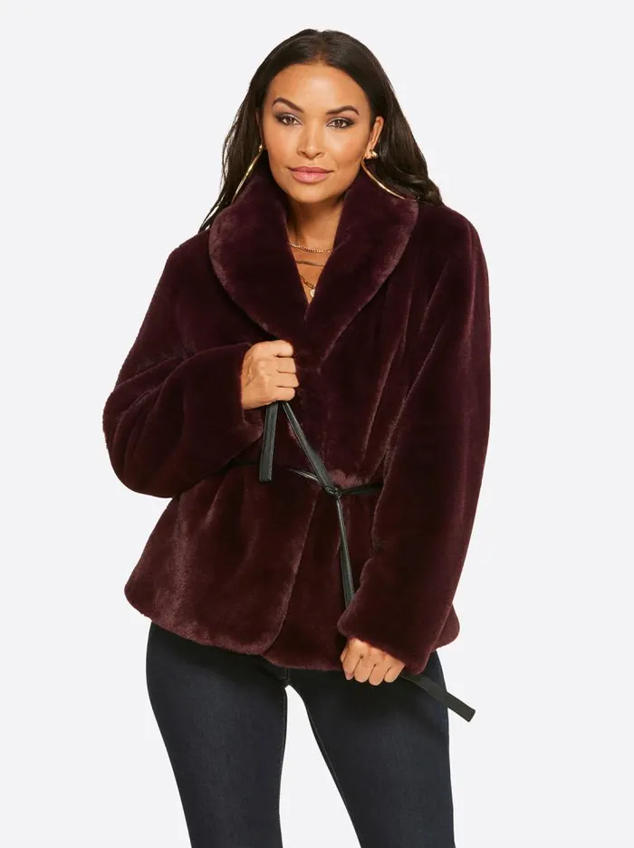 Women Jessica Simpson Jackets Blazers and Kimonos Sire Jacket In Winetasting
