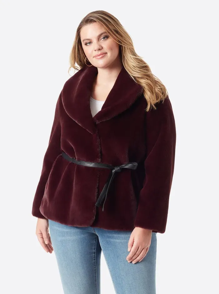 Women Jessica Simpson Jackets Blazers and Kimonos Sire Jacket In Winetasting