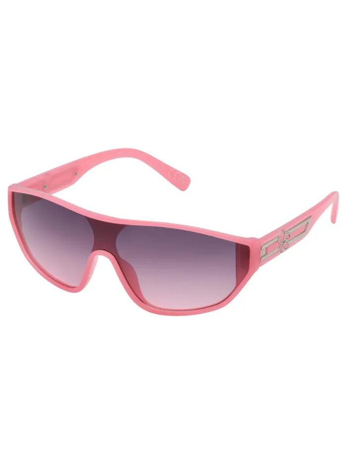 Women Jessica Simpson Sunglasses WrapAround Shield Sunglasses In Cream and Pink