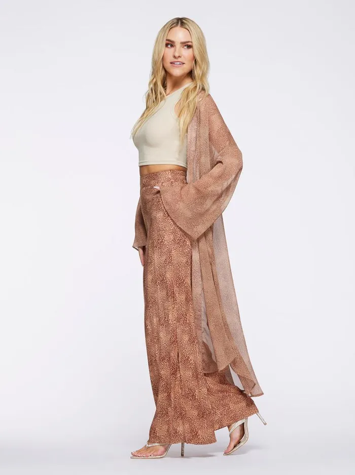 Women Jessica Simpson Tops and Tees Blaine Kimono In Winding Leopard