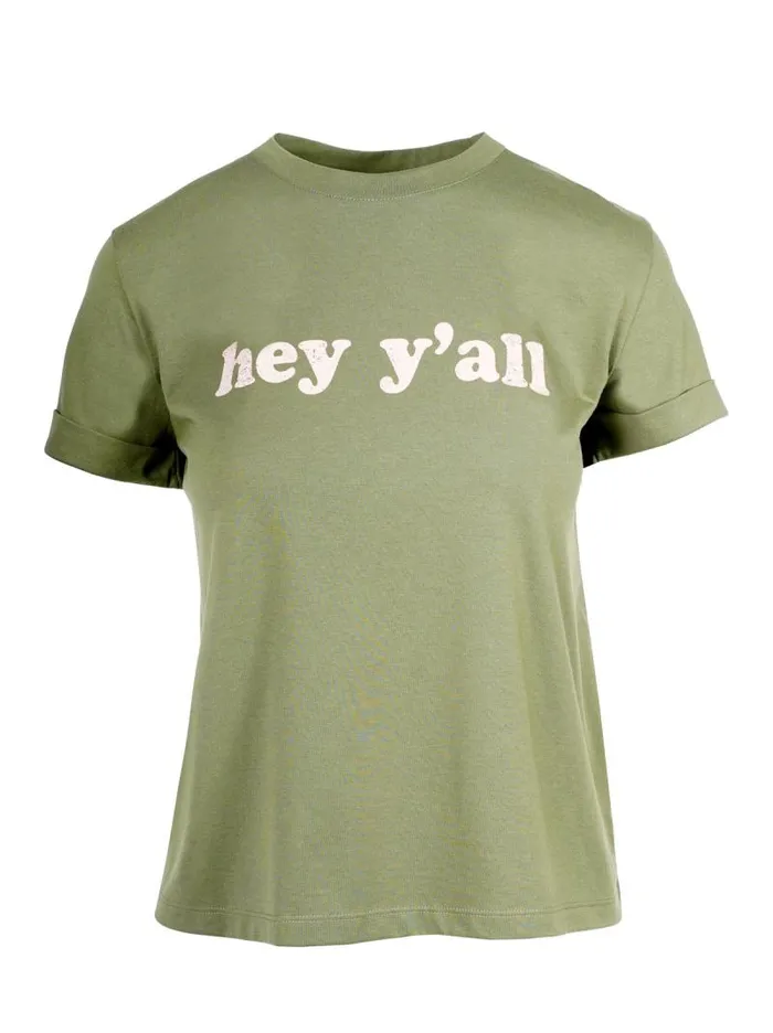 Women Jessica Simpson Tops and Tees Ike Tee In Bronze Green