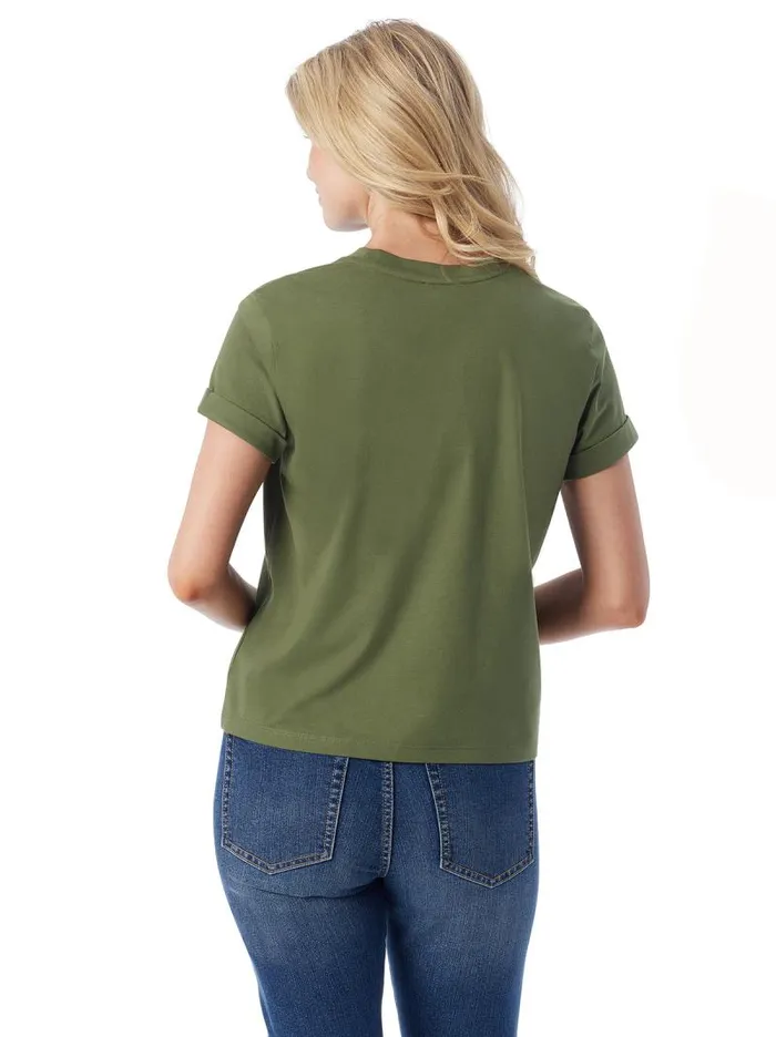 Women Jessica Simpson Tops and Tees Ike Tee In Bronze Green
