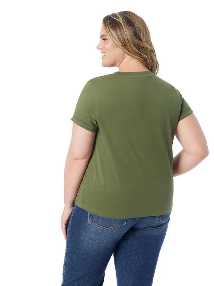 Women Jessica Simpson Tops and Tees Ike Tee In Bronze Green