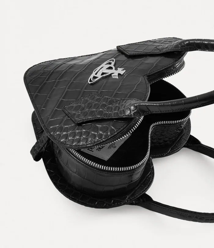 Women Josephine Heart Crossbody Bag Black Vivienne Westwood Crossbody Bags Women Josephine Heart Crossbody Bag Black Vivienne Westwood Crossbody Bags