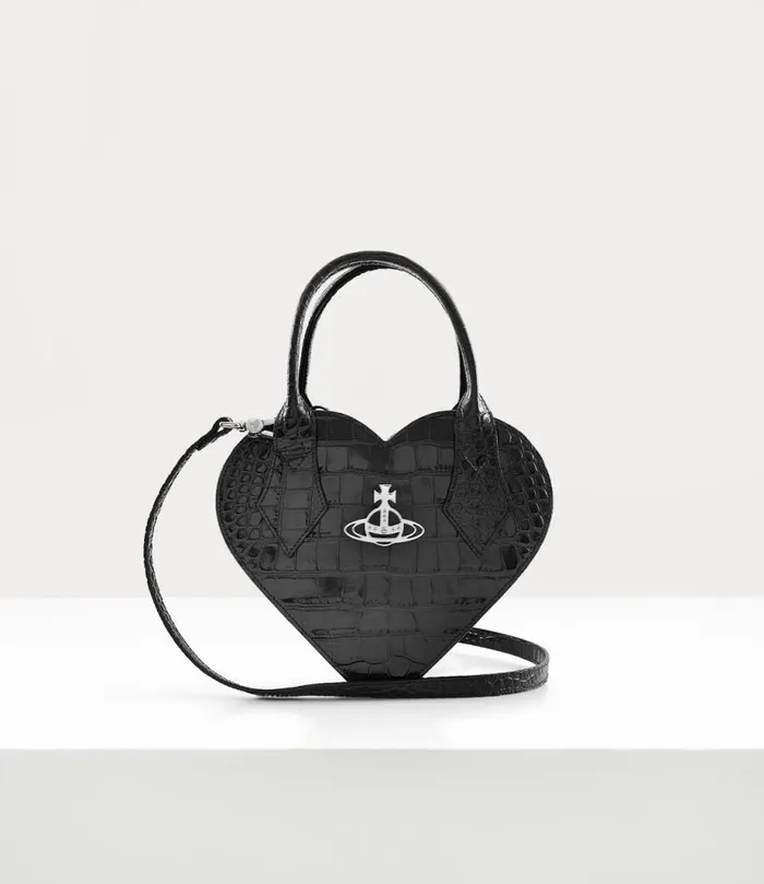 Women Josephine Heart Crossbody Bag Black Vivienne Westwood Crossbody Bags Women Josephine Heart Crossbody Bag Black Vivienne Westwood Crossbody Bags