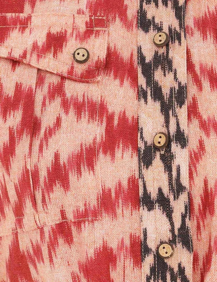 Women Jumpsuits and Playsuits Zimmermann Wylie Pocket Playsuit Red Ikat