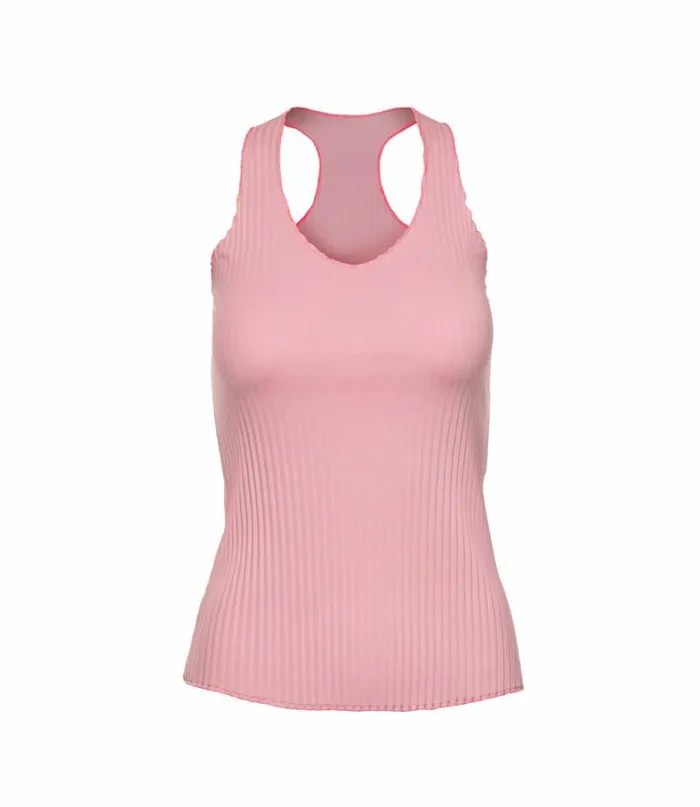Women KSwiss TShirts and Tops PLEATED VNECK TANK Seashell