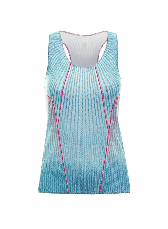 Women KSwiss Tennis PLEATED VNECK TANK Angel