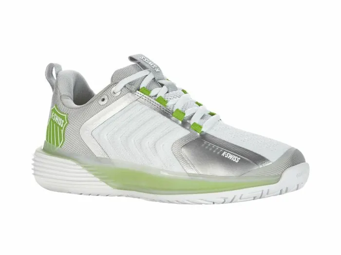 Women KSwiss Tennis ULTRASHOT 3 Whitegray Violetlime Green