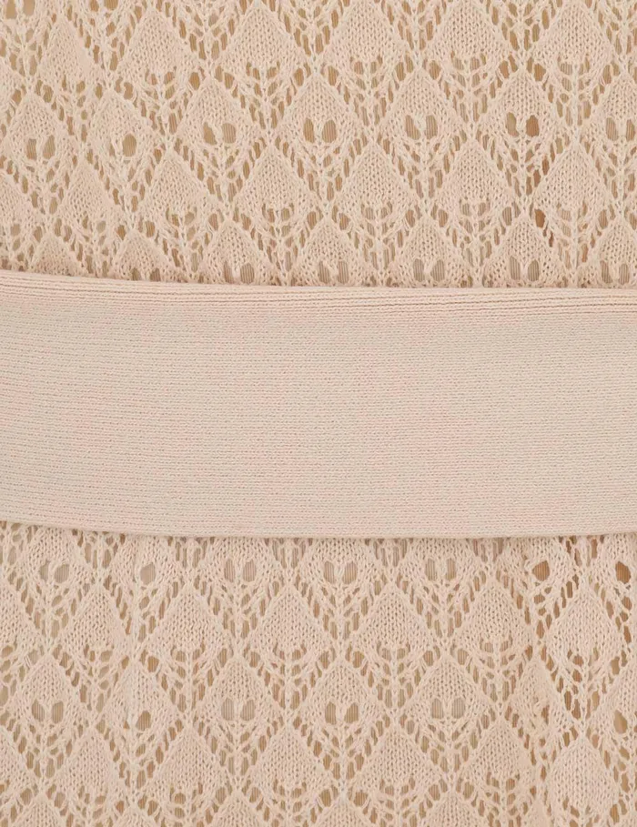 Women Knitwear Zimmermann Crush Pointelle Batwing Dress Cream