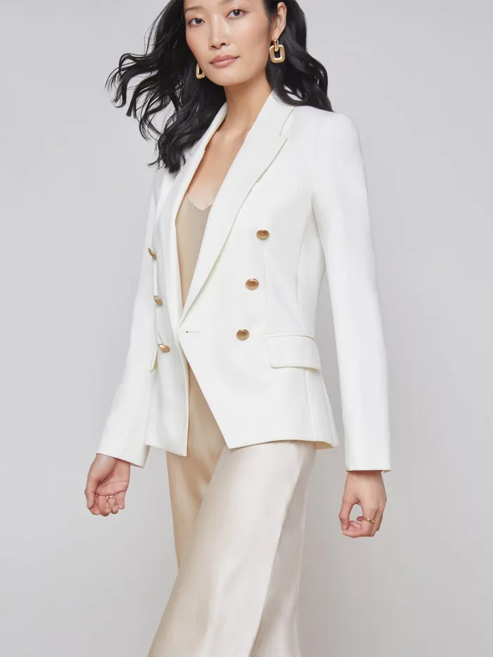 Women L039Agence Blazers and Jackets New Kenzie Blazer Ivory Women L039Agence Blazers and Jackets New Kenzie Blazer Ivory