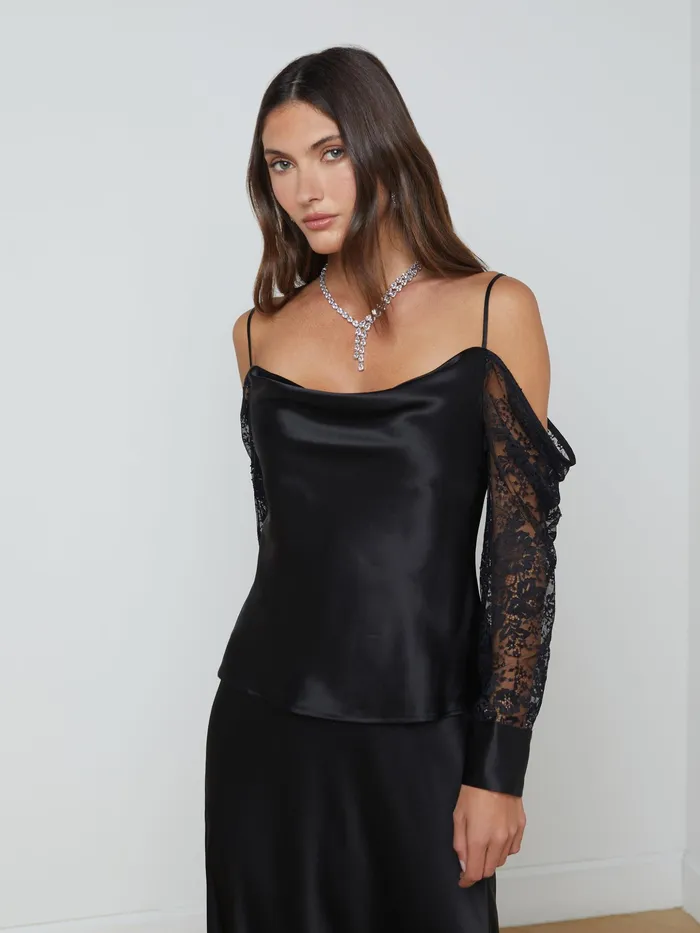 Women L039Agence Blouses and Tops Zion Silk Blouse Black