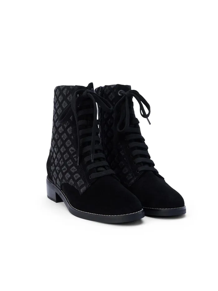 Women L039Agence Boots and Booties New Desiree Denim Boot Black Denim