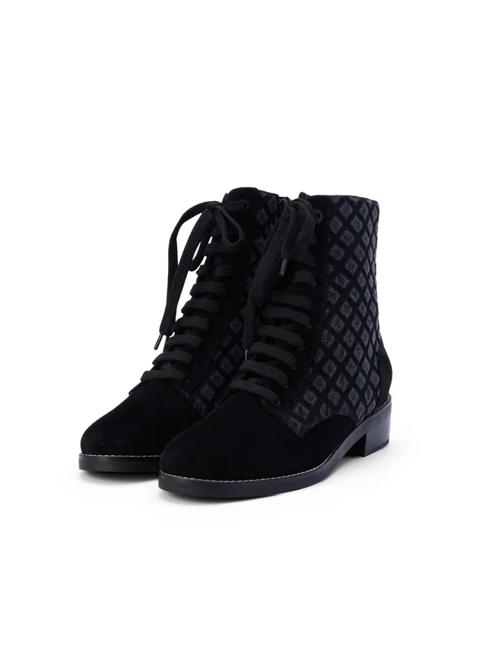 Women L039Agence Boots and Booties New Desiree Denim Boot Black Denim