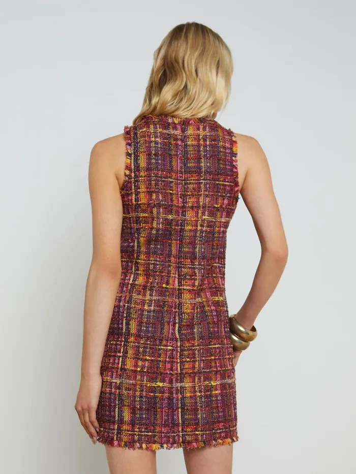 Women L039Agence Dresses and Jumpsuits Florian Tweed Shift Dress Redpink Multi Tweed Women L039Agence Dresses and Jumpsuits Florian Tweed Shift Dress Redpink Multi Tweed