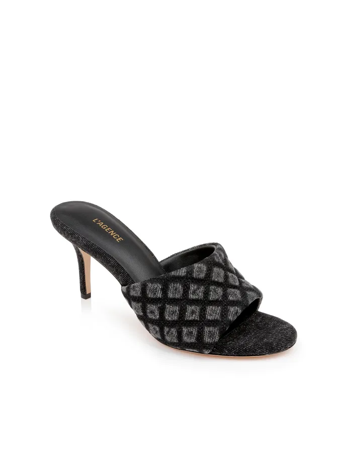 Women L039Agence Heels Denise Denim Mule Black Denim Women L039Agence Heels Denise Denim Mule Black Denim