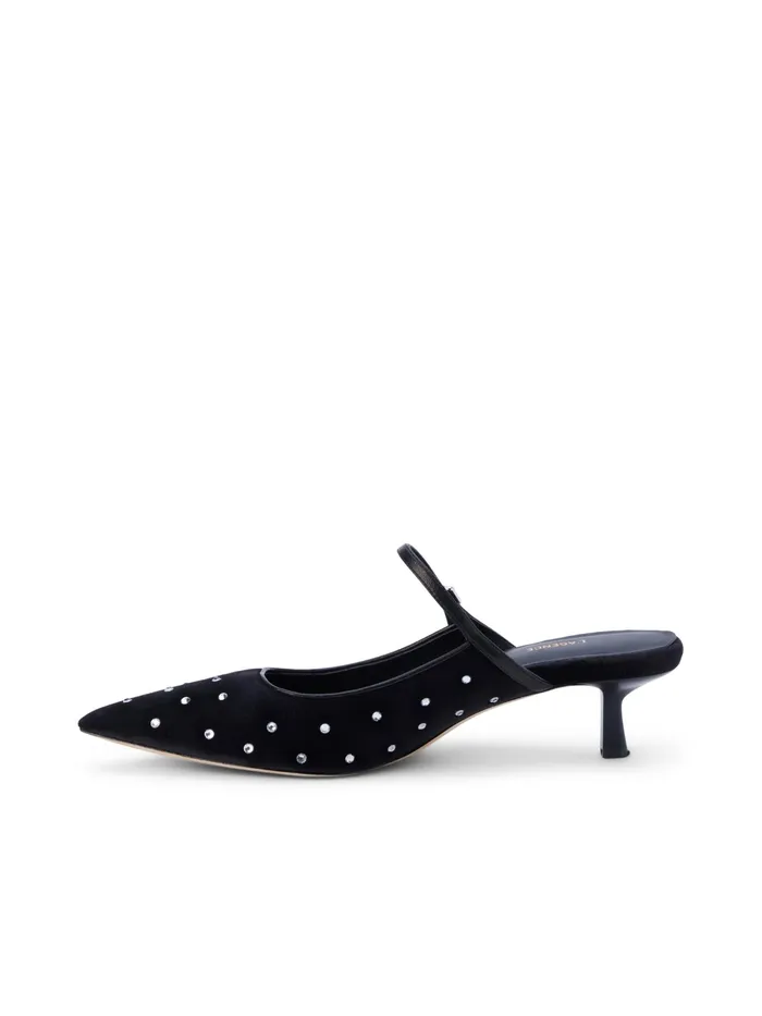 Women L039Agence Heels Edith Velvet Mule Blackvelvet Blue Women L039Agence Heels Edith Velvet Mule Blackvelvet Blue