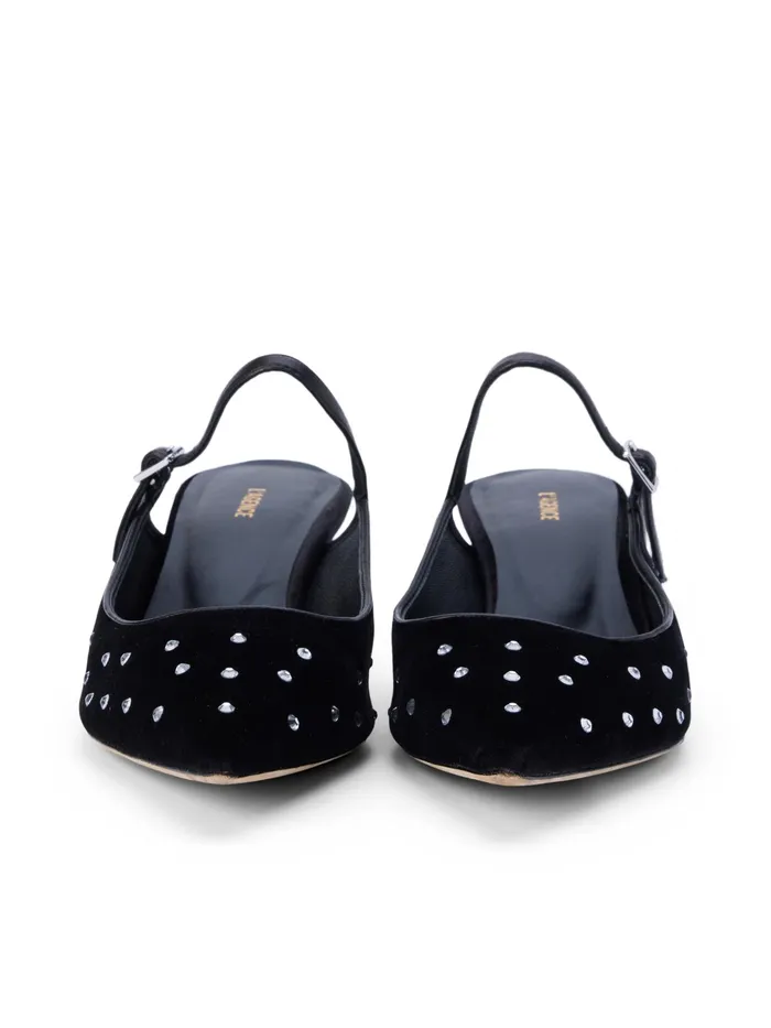 Women L039Agence Heels Edith Velvet Mule Blackvelvet Blue Women L039Agence Heels Edith Velvet Mule Blackvelvet Blue