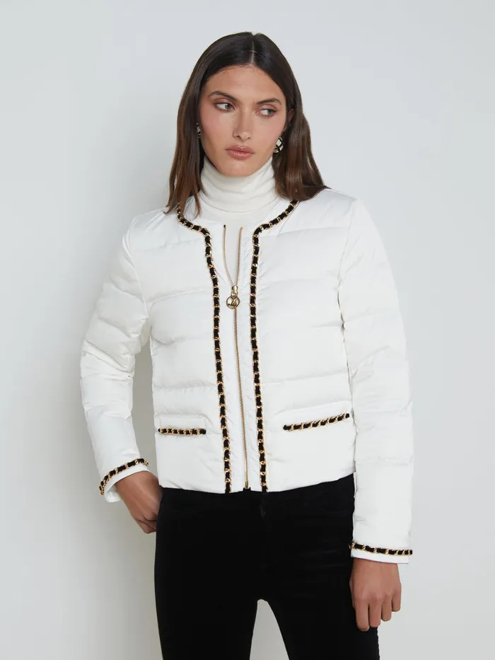 Women L039Agence Outerwear New Crest Down Jacket White