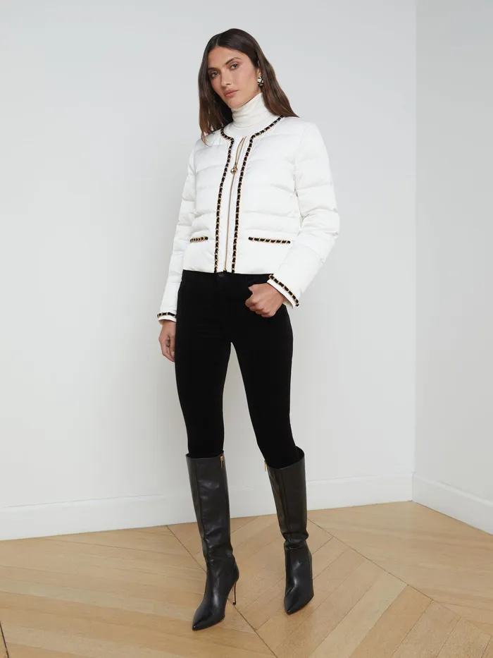 Women L039Agence Outerwear New Crest Down Jacket White Women L039Agence Outerwear New Crest Down Jacket White