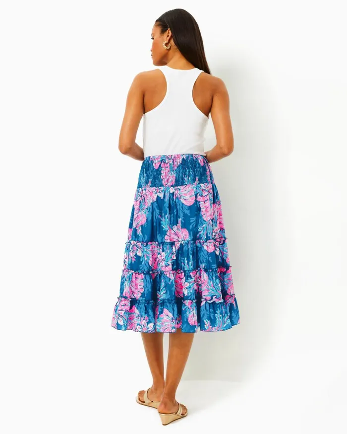 Women Lilly Pulitzer Bottoms Deavan Midi Skirt Multi For The Fans Women Lilly Pulitzer Bottoms Deavan Midi Skirt Multi For The Fans
