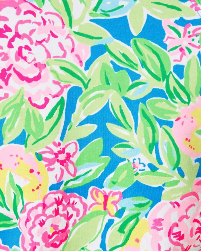 Women Lilly Pulitzer Tops UPF 50 Skipper Popover Multi Grove Garden