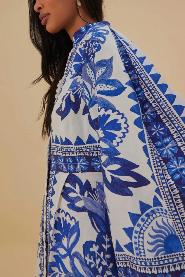 Women Maxi Dresses Farm Rio OffWhite Flora Tapestry Lenzing Ecovero Euroflax Maxi Dress