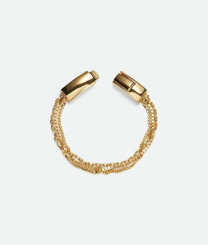 WomenMen Bottega Veneta Bracelets Detail Chain Bracelet Yellow Gold