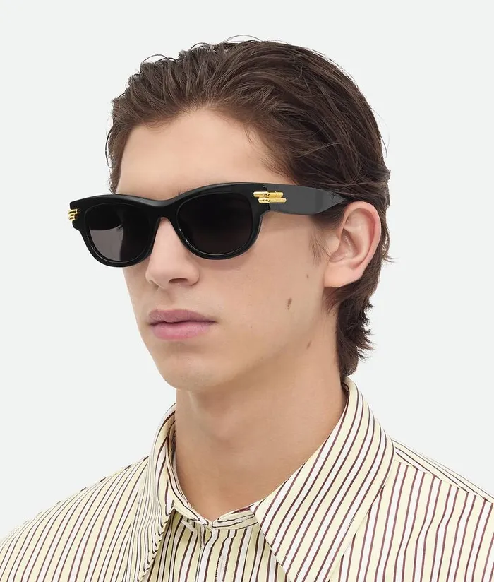 WomenMen Bottega Veneta Sunglasses Mitre Square Sunglasses Blackgrey
