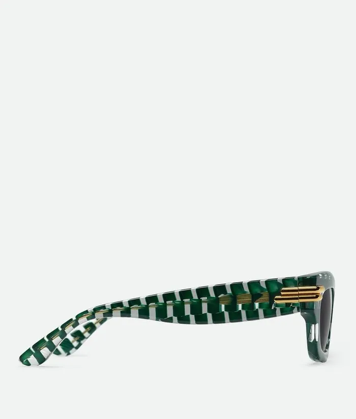 WomenMen Bottega Veneta Sunglasses Mitre Square Sunglasses Green