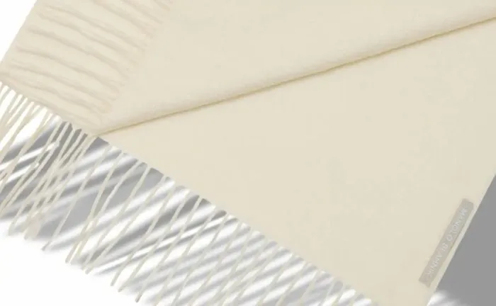 WomenMen Cream Cashmere Scarf Manolo Blahnik Scarves