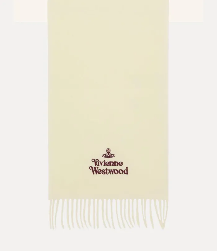 WomenMen Embroidered Scarf White Vivienne Westwood Scarves And Ponchos WomenMen Embroidered Scarf White Vivienne Westwood Scarves And Ponchos