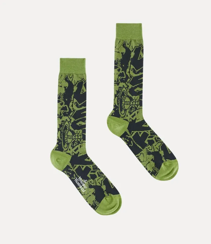 WomenMen Graffiti Sock Mint Vivienne Westwood Socks And Tights WomenMen Graffiti Sock Mint Vivienne Westwood Socks And Tights