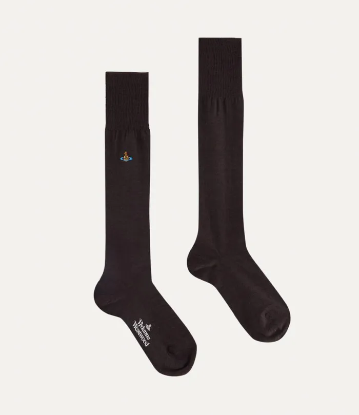 WomenMen High Uni Colour Sock Brown Vivienne Westwood Socks And Tights WomenMen High Uni Colour Sock Brown Vivienne Westwood Socks And Tights